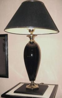 Antike Messingtischlampe 74 cm