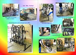 Fahrradständer Halter steht