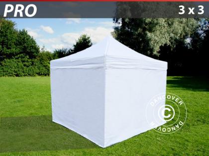 FleXtents Pro Pack 3x3 m Aluminium mit 4 wänden weiss